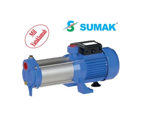 Sumak SYMT6 150/8  1.5Hp 380V  Noril Çarklı Yatay Milli Kademeli Pompa - 2900 d/d