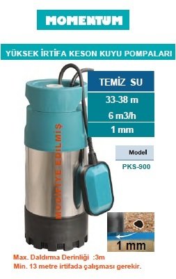 MOMENTUM PKS-900   900W-220V   YÜKSEK İRTİFALI KESON KUYU POMPA