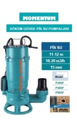 MOMENTUM P450F  0.65hp 220v  Açık Fanlı Döküm Gövdeli Pis Su Dalgıç Pompa