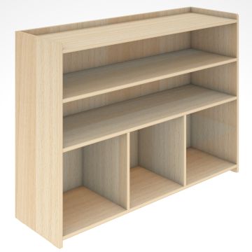 Montessori Dolap 2 Raf 3 Bölmeli