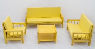 Ahşap Oturma Grubu (4 Parça)