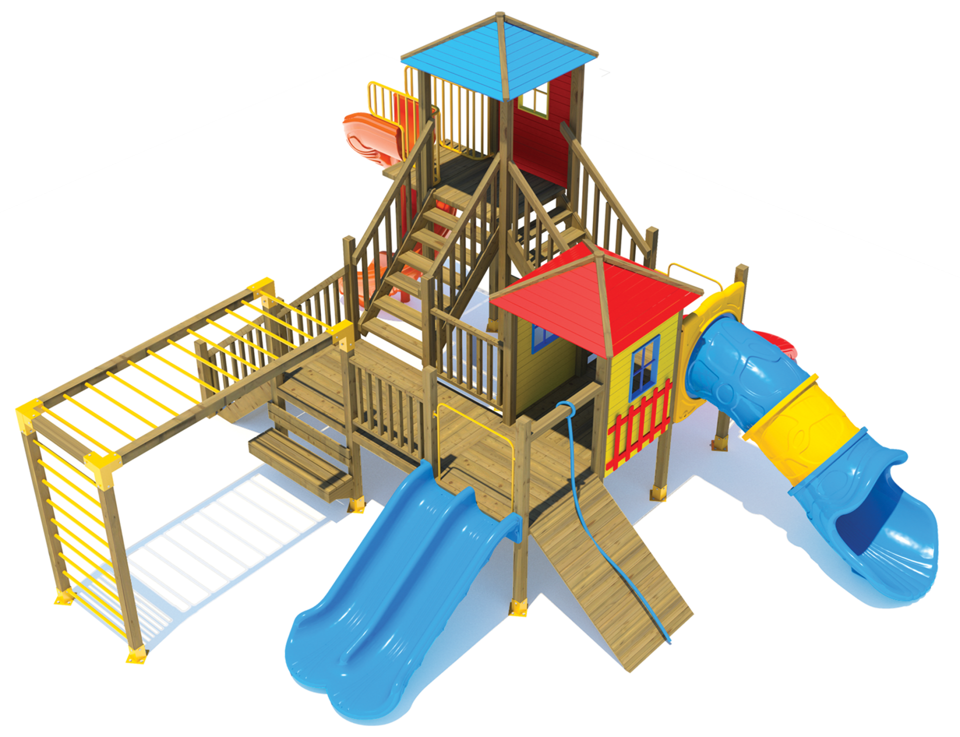 Renkli Kule Ahşap Oyun Parkı