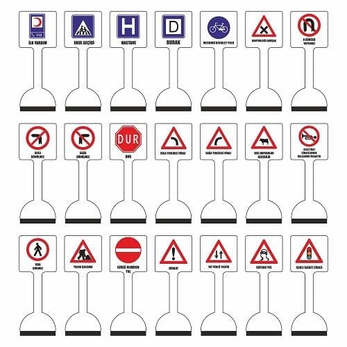 Trafik işaretleri 21 parça