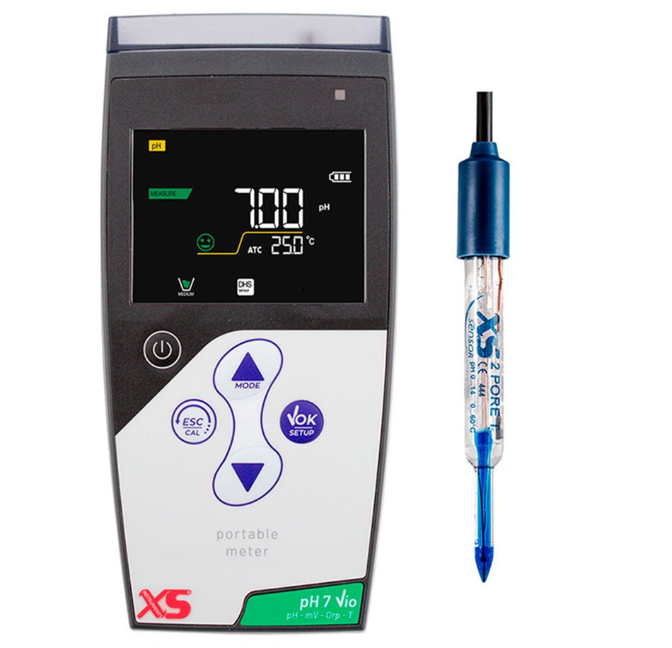 XS Instruments pH 7 Vio Portatif pH Metre FOOD, 2 Pore T Elektrot ile