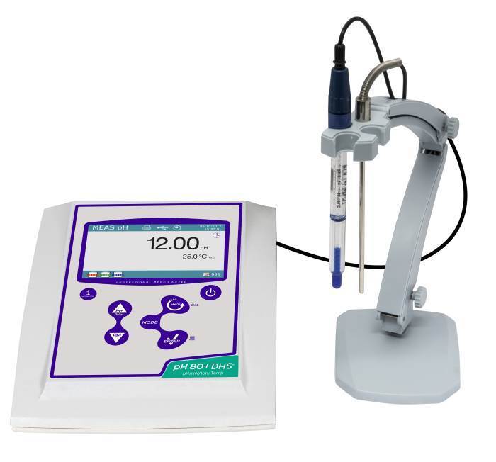 XS Instruments Masaüstü pH Metre 80 DHS & Standart DHS Dijital pH Elektrot ile