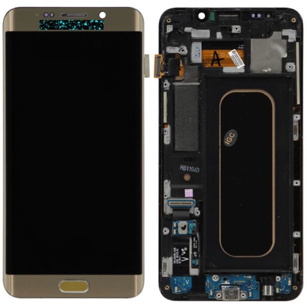 Samsung Galaxy S6 Edge Plus SM-G928 Lcd Ekran Dokunmatik Çıtalı Gold