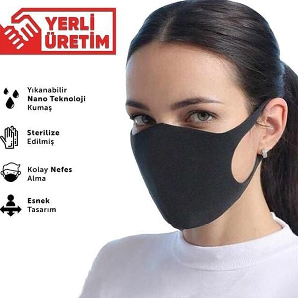 Ağız Yüz Koruyucu Yıkanabilir Nano Maske Dikişsiz