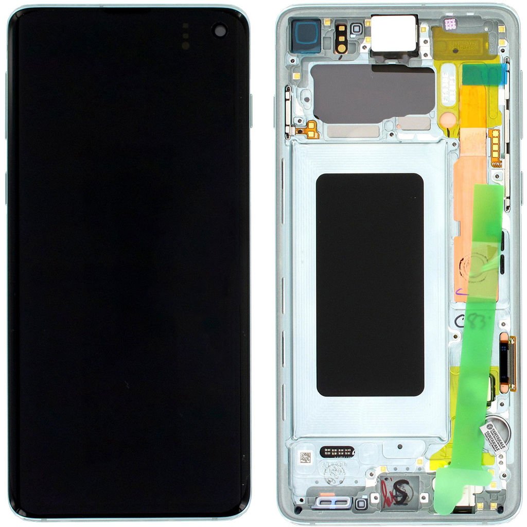 Samsung Galaxy S10 SM-G973 Lcd Ekran Dokunmatik Çıtalı Yeşil