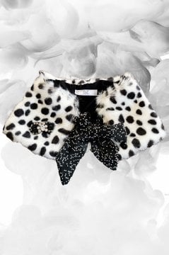 Bead Embroidered Dalmatian Fur Collar