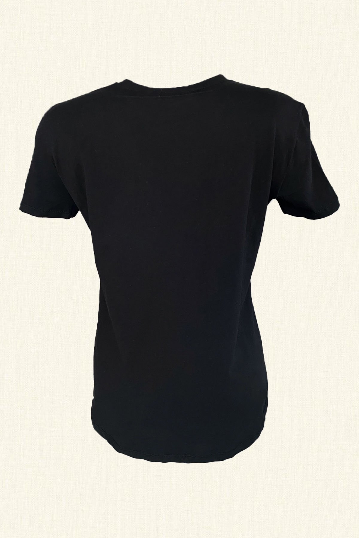 Gold Sırma Pocket Detailed Black T-Shirt