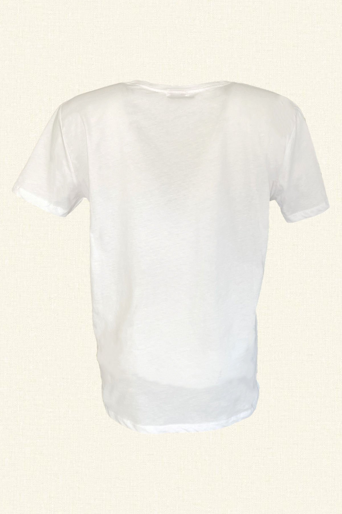 Colorful FUN Embroidered White T-Shirt