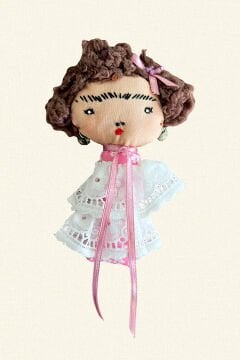 Lace Dress Baby Brooch