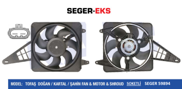 Fan Motoru Komple Davlumbazlı Tofas M131 DKŞ-SLX Soketli Model