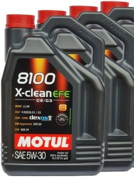 Motor Yağı Motul 5W-30 X-CLEAN EFE 5 Litre Partiküllü Dizel ve Benzinli Araçlar %100 Tam Sentetik
