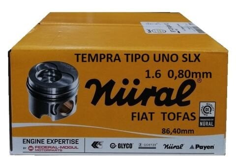 Tofaş Motor Piston ve Segman Takımı 0,80mm Tempra Tipo Uno SLX 1.6 Motorlar İçin Goetze Orjinal Üründür