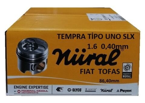 Tofaş Motor Piston ve Segman Takımı 0,40mm Tempra Tipo Uno SLX 1.6 Motorlar İçin Goetze Orjinal Üründür