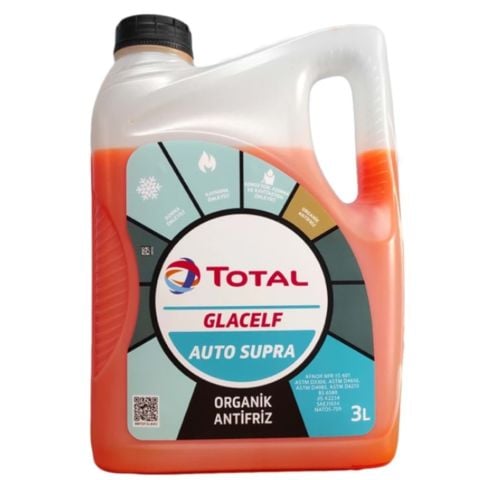 TOTAL GLACELF AUTO SUPRA Kırmızı Antifriz Organik 3 Litre