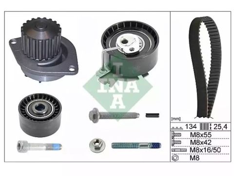 Citroen Xsara 1.6 16V Benzinli Motor Triger Seti Devirdaimli 2000 - 2012 Modeller Arası INA Marka 134x25,4