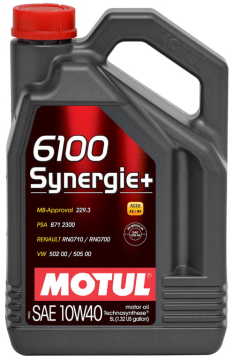 Motor Yağı Motul 6100 SYNERGİE+ 10W40 5 Litre Dizel ve Benzinli Araçlar İçin