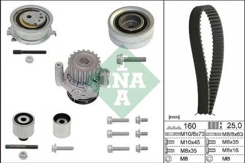 Volkswagen Passat 2.0 TDI Triger Seti Devirdaimli 2008 - 2014 Modeller Arası INA Marka 160x25