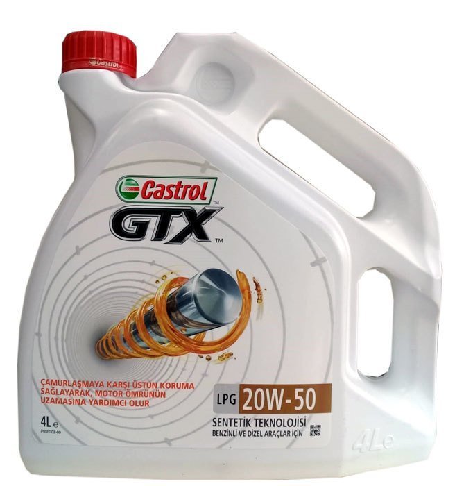 Motor Yağı Castrol GTX LPG 20W-50 4Litre Sentetik Benzinli ve Dizel Araçlar İçin