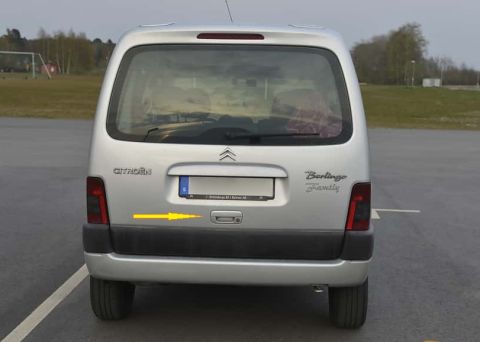 Partner Berlingo Bagaj Dış Kapı Açma Kolu Siyah Desenli Anahtar Yerli 1996 - 2010 Modeller Arası