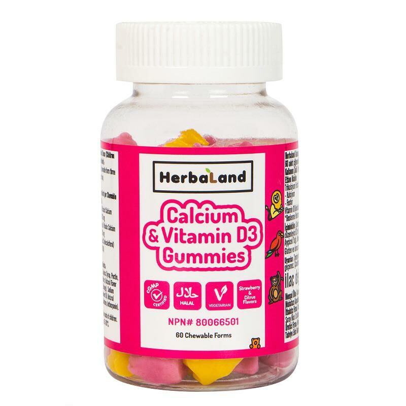 Herbaland Calcium with Vitamin D3 Gummies 60 Çiğnenebilir Tablet