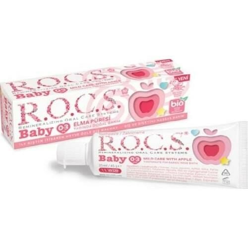 Rocs Baby 0-3 Yaş Elma Püresi Yutulabilir Diş Macunu 35 ml