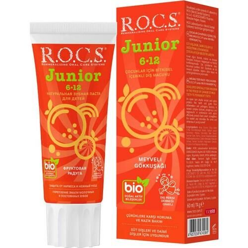 Rocs Junior Meyveli Gök Kuşağı Tadında Diş Macunu 60 ml