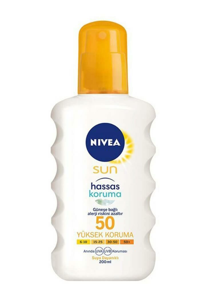 Nivea Sun Hassas Koruma Spf 50+ 200 ml Güneş Spreyi