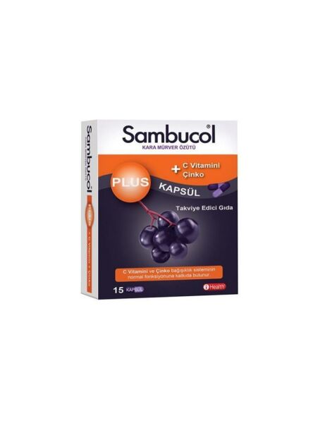 Sambucol Plus Kara Mürver Özütü 15 Kapsül