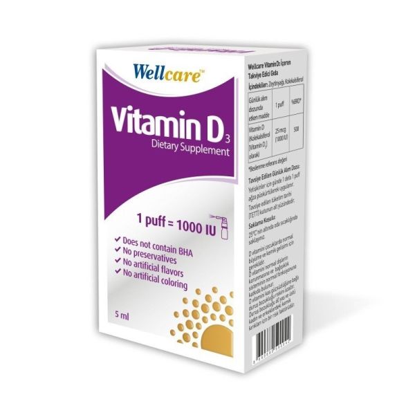 Wellcare Vitamin D3 1000 IU 5 ml Sprey