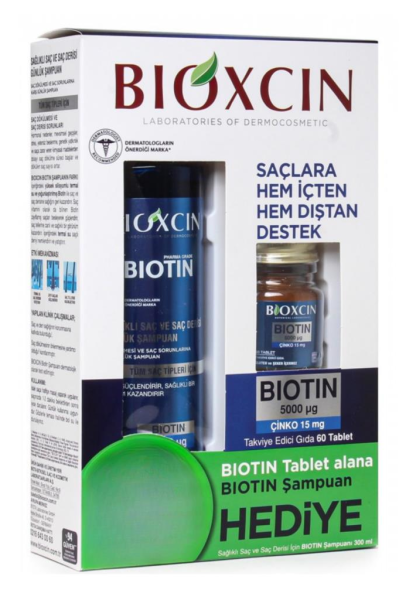 Bioxcin Biotin 5000mcg 60 Tablet + Bioxcin Biotin Şampuan 300 ml