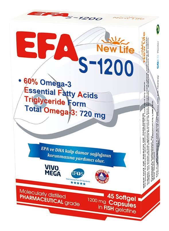 NewLife EFA S-1200 Balık Yağı 45 Kapsül