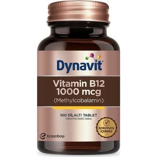 Dynavit Vitamin B12 1000 mcg Dilaltı 100 Tablet