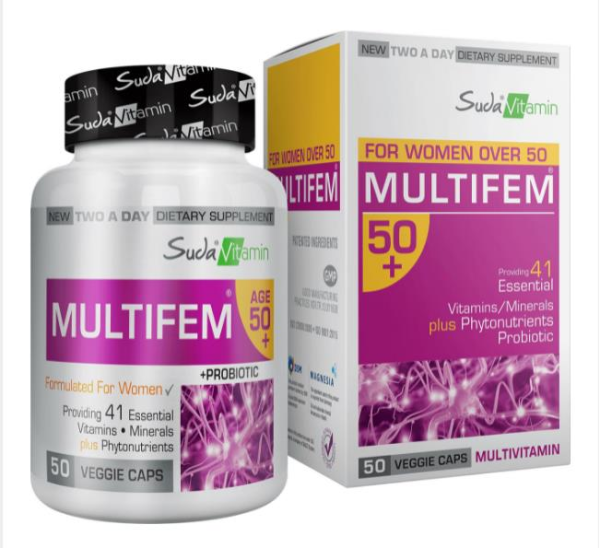 Suda Vitamin Multifem 50+ Women's Multivitamin 50 Bitkisel Kapsül