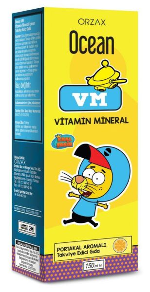 Ocean VM Vitamin Mineral Portakal Aromalı Şurup 150 ml Kral Şakir