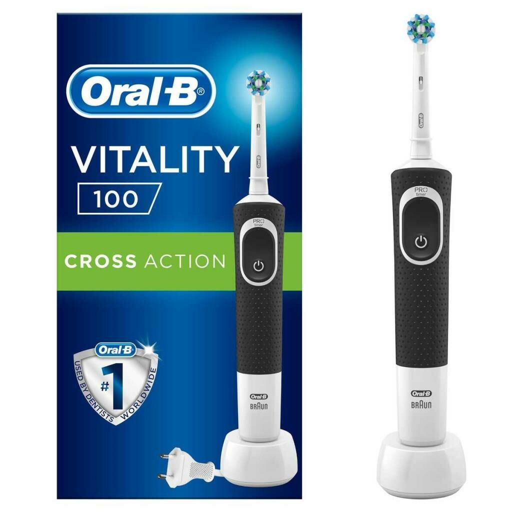 Oral-B Vitality 100 Cross Action Şarjlı Diş Fırçası Siyah