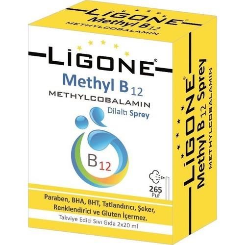 Ligone Metyhl B12 Methylcobalamin Dil Altı Sprey 2x20 ml