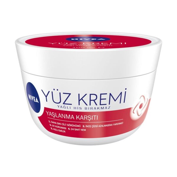 Nivea Yağlı His Bırakmaz Yüz Kremi Yaşkanma Karşıtı - Antioksidan 100 ml