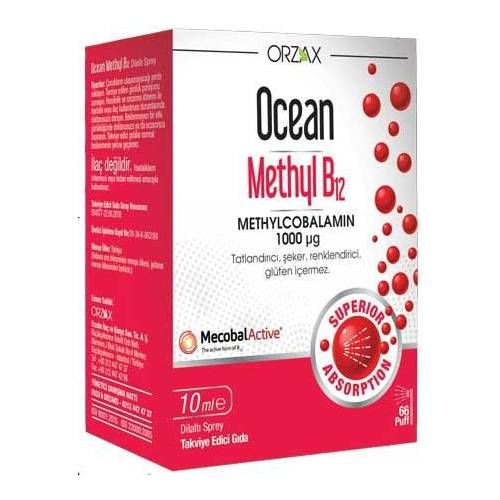 Ocean Methyl B12 1000 ug Sprey Methylcobalamİn 10 Ml 66 Puff