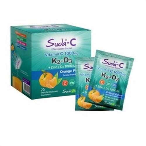 Suda-C Vitamin C 1000 mg K2+D3 20 Saşe Portakal Aromalı