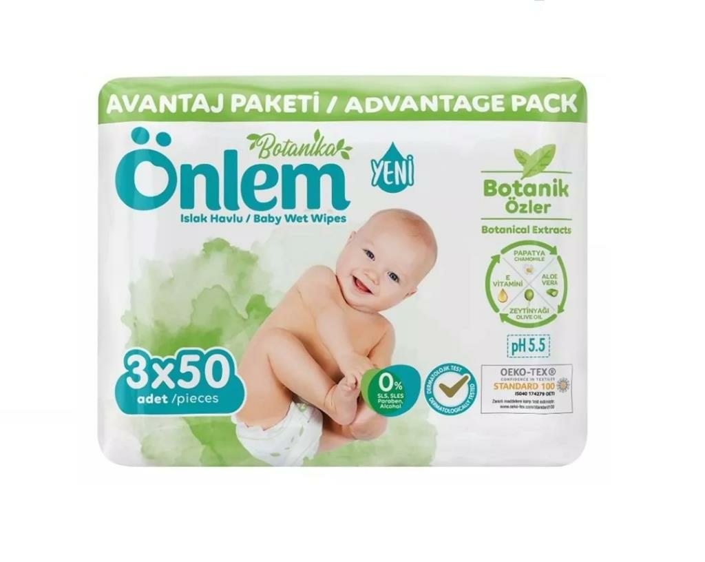 Önlem Botanika Islak Havlu 3 x 50 Adet