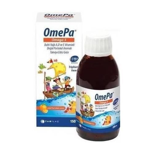 OmePa Omega 3 A-D ve E Vitaminli Portakal Aromalı Şurup 150 ml