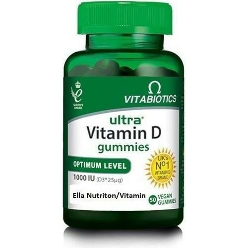 Vitabiotics Ultra Vitamin D 1000 IU Gummies 50 Vegan Gummies