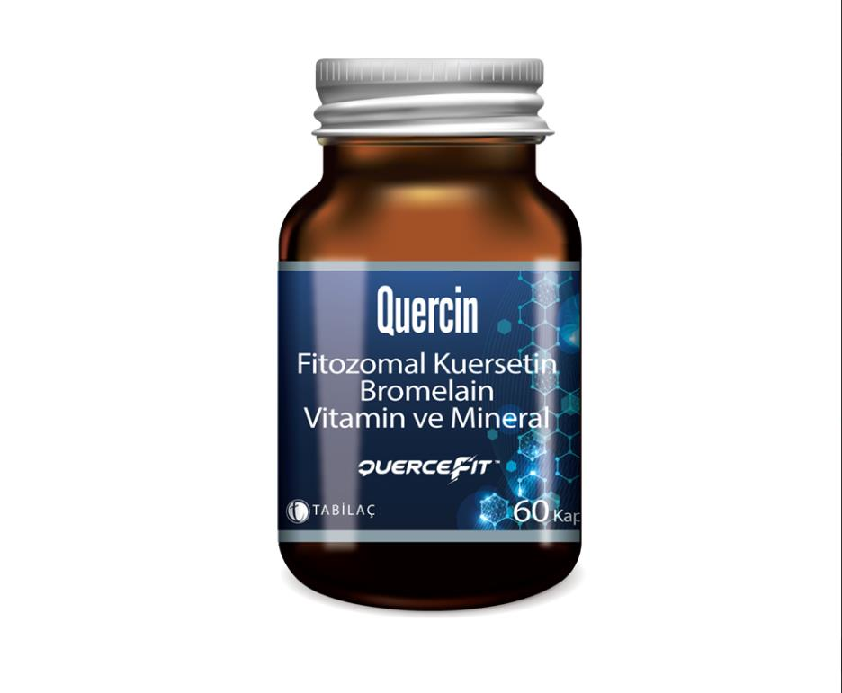 Tab İlaç Quercin Fitozomal Kuersetin - Bromelain Vitamin ve Mineral 60 Kapsül