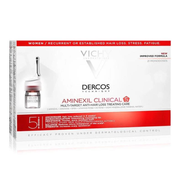 Vichy Dercos Aminexil Clinical 5 Kadınlar İçin 21 X 6 ml