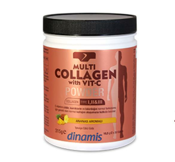 Dinamis Multi Collagen Vit-C Powder 30 Günlük 315 gr