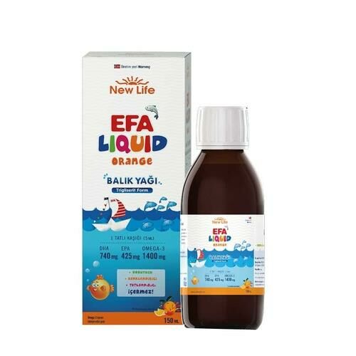 NewLife Efa Liquid Balık Yağı Şurubu 150 ml Orange