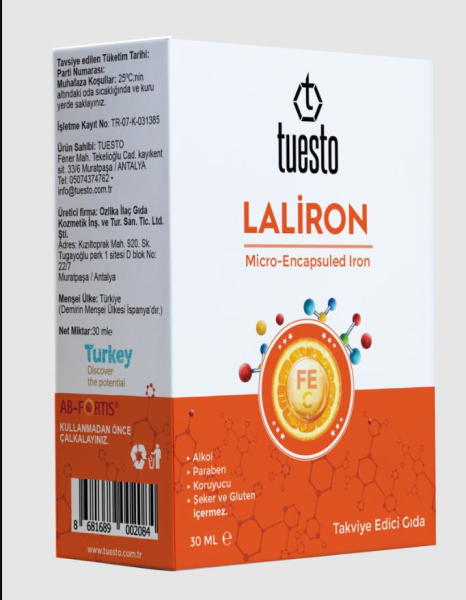 Tuesto Lairon Micro-Encapsuled Iron Damla 30 ml